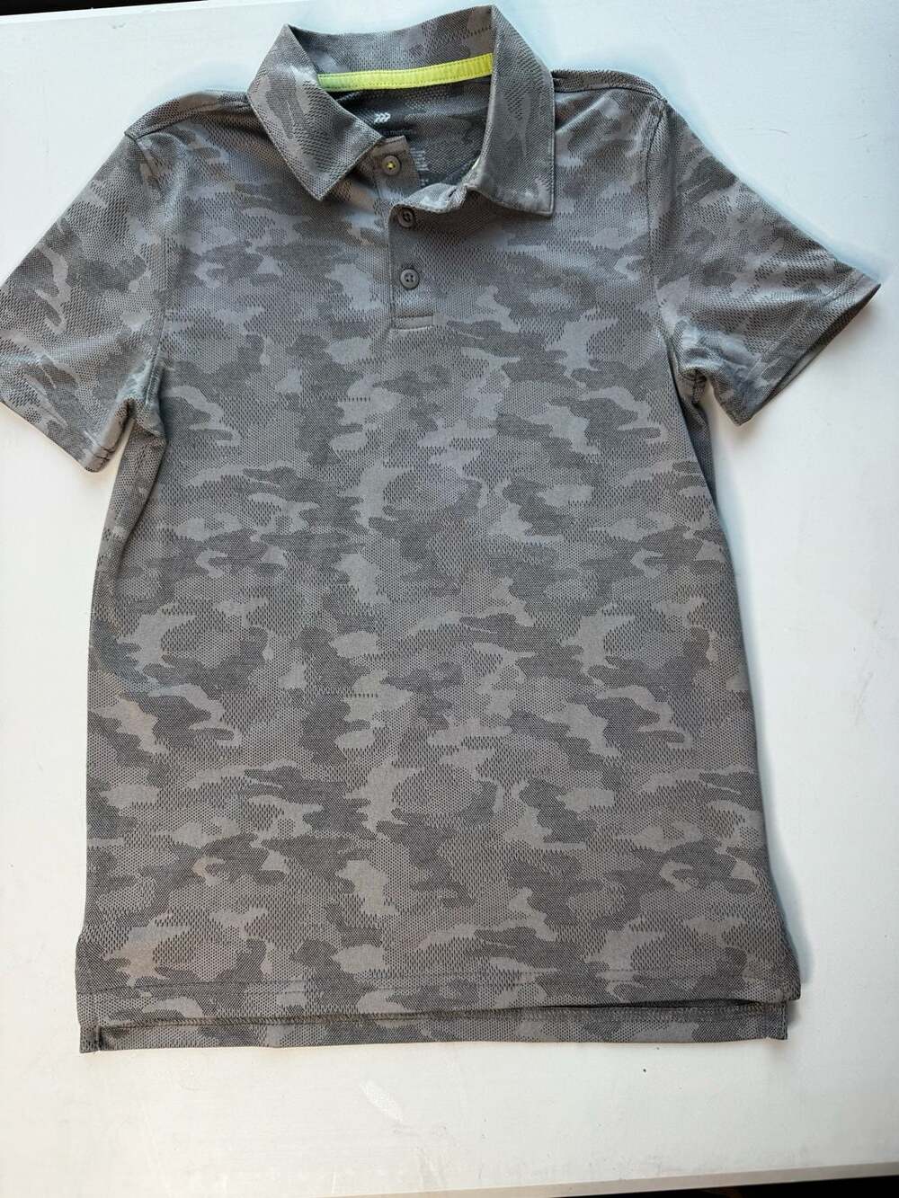 All in Motion Gray Camo Print Jacquard Golf Polo Shirt